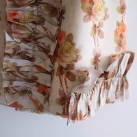 MERYLL ROGGE  LONG SLIPSKIRT W/RUFFLES