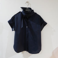 MERYLL ROGGE  SHORT SLEEVE DECONSTRUCTED SHIRT