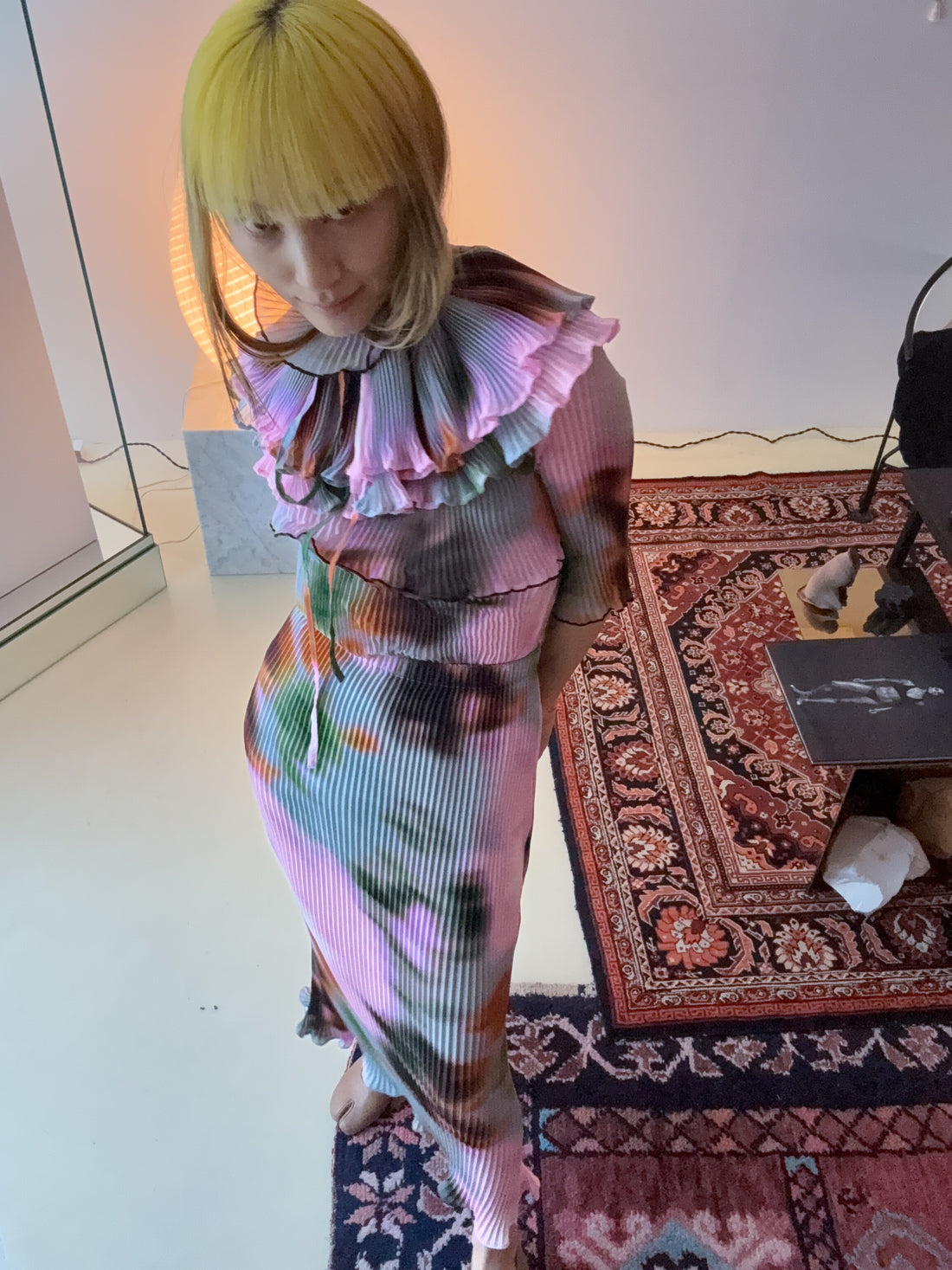 JULIA HEUER  MILLA PLEATED SKIRT MARIS