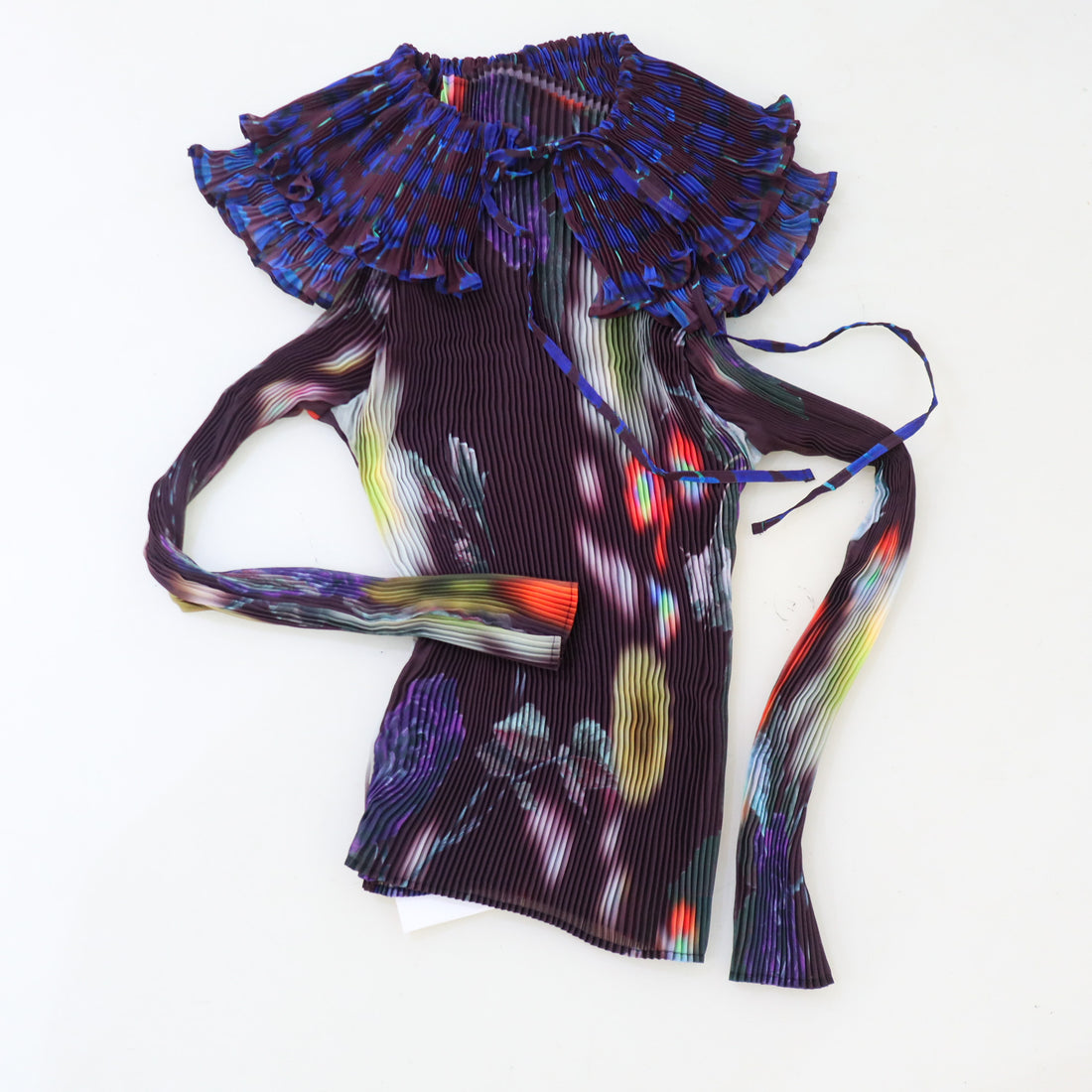 JULIA HEUER  RU PLEATED KNIT PULLOVER IN EDWARD