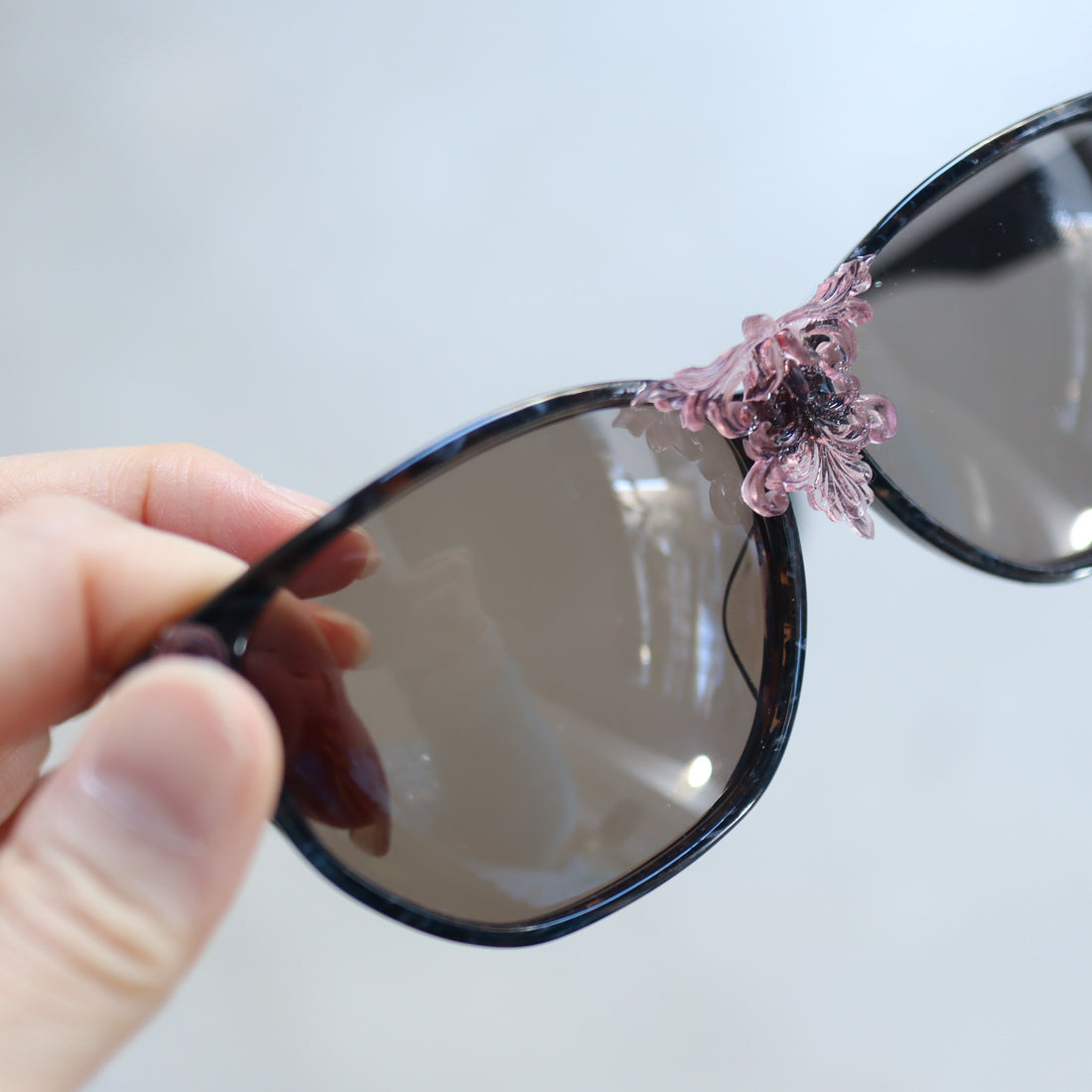 ANIGIG  MOLDING GLASSES MARBLE×MAUVE PINK