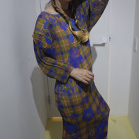 JULIA HEUER  LEILA PLEATED DRESS IN MALIK