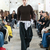 MERYLL ROGGE  WORKER DRAWSTRING CHINO  NAVY CHECK