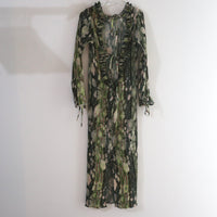 JULIA HEUER  HUXLEY SMOCK PLEATED DRESS IN BRUNO
