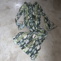 JULIA HEUER  HUXLEY SMOCK PLEATED DRESS IN BRUNO