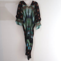 JULIA HEUER  SUE HANDPLEATED KAFTAN IN LIGHT HELGE