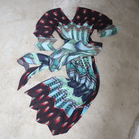 JULIA HEUER  SUE HANDPLEATED KAFTAN IN LIGHT HELGE
