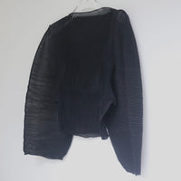 JULIA HEUER  RANA HANDPLEATED TOP IN BLACK