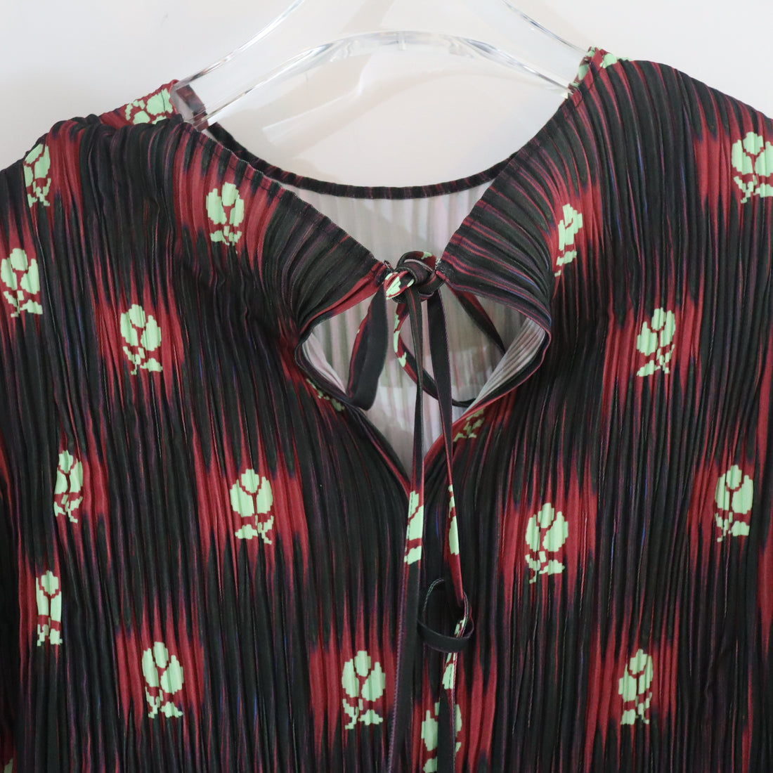JULIA HEUER  PAX HANDPLEATED DRESS IN RUBY ROMAN