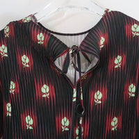 JULIA HEUER  PAX HANDPLEATED DRESS IN RUBY ROMAN