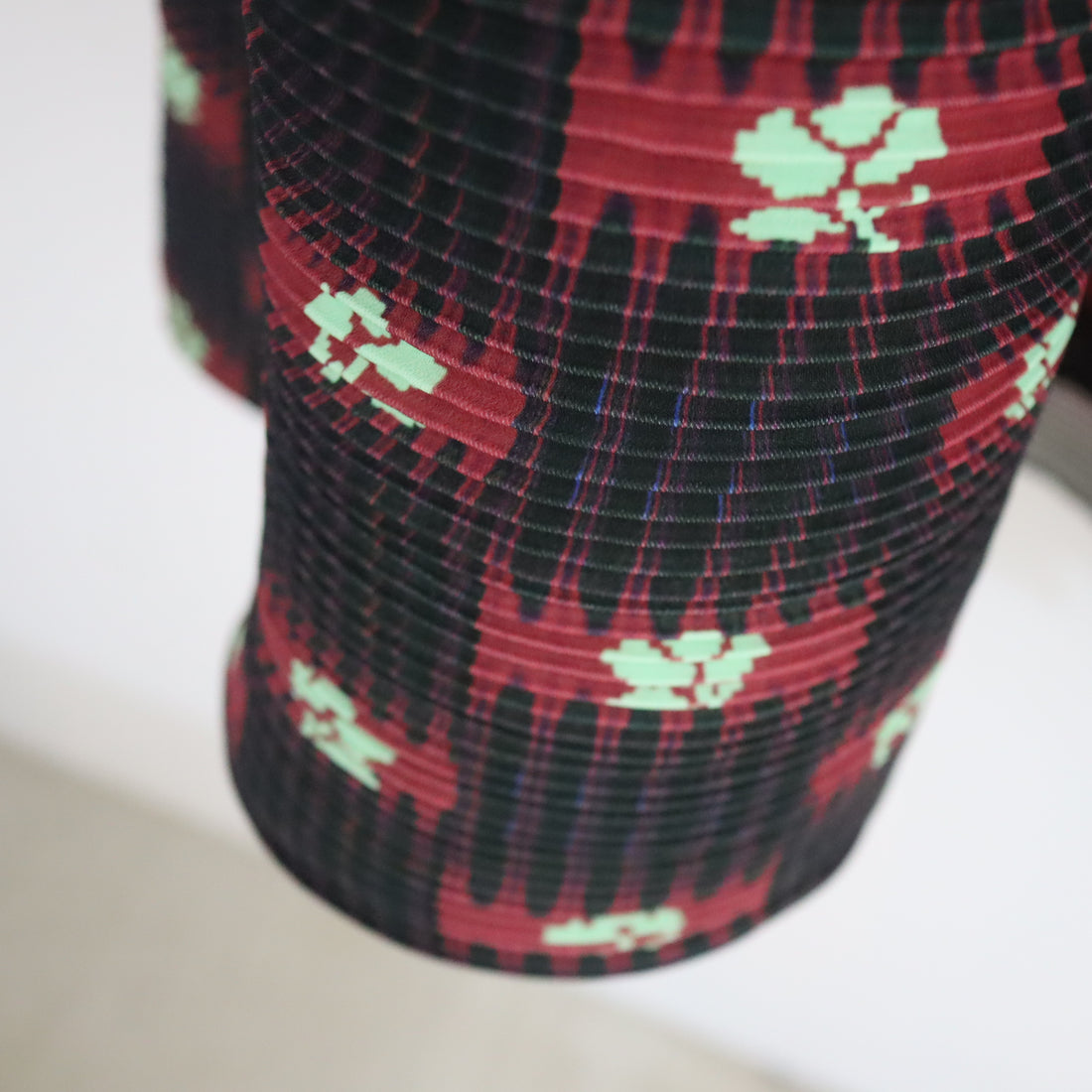 JULIA HEUER  PAX HANDPLEATED DRESS IN RUBY ROMAN