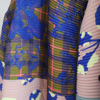 JULIA HEUER  JOHAN HANDPLEATED COAT IN
PATCHWORK INGRID