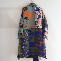 JULIA HEUER  JOHAN HANDPLEATED COAT IN
PATCHWORK INGRID