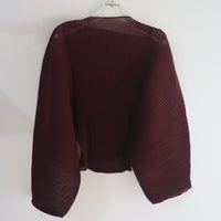 JULIA HEUER  RANA HANDPLEATED TOP IN BURGUNDY