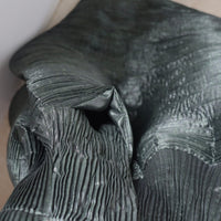 JULIA HEUER  KENZA HANDPLEATED SKIRT IN MOSS METALLIC