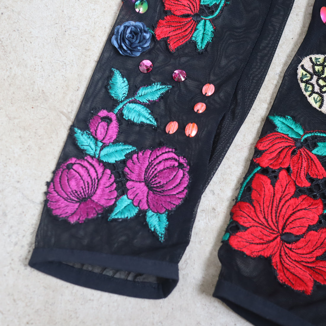 LOU DE BÈTOLY  EMBROIDERED LEGGINGS
