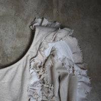 LOU DE BÈTOLY  ASYMMETRICAL RUFFLE CASHMERE DRESS