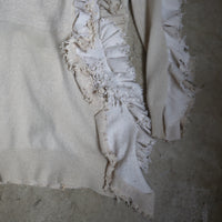 LOU DE BÈTOLY  ASYMMETRICAL RUFFLE CASHMERE DRESS