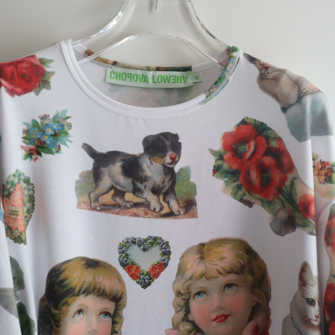 CHOPOVA LOWENA  SNIPPETS OVERSIZED JERSEY TOP