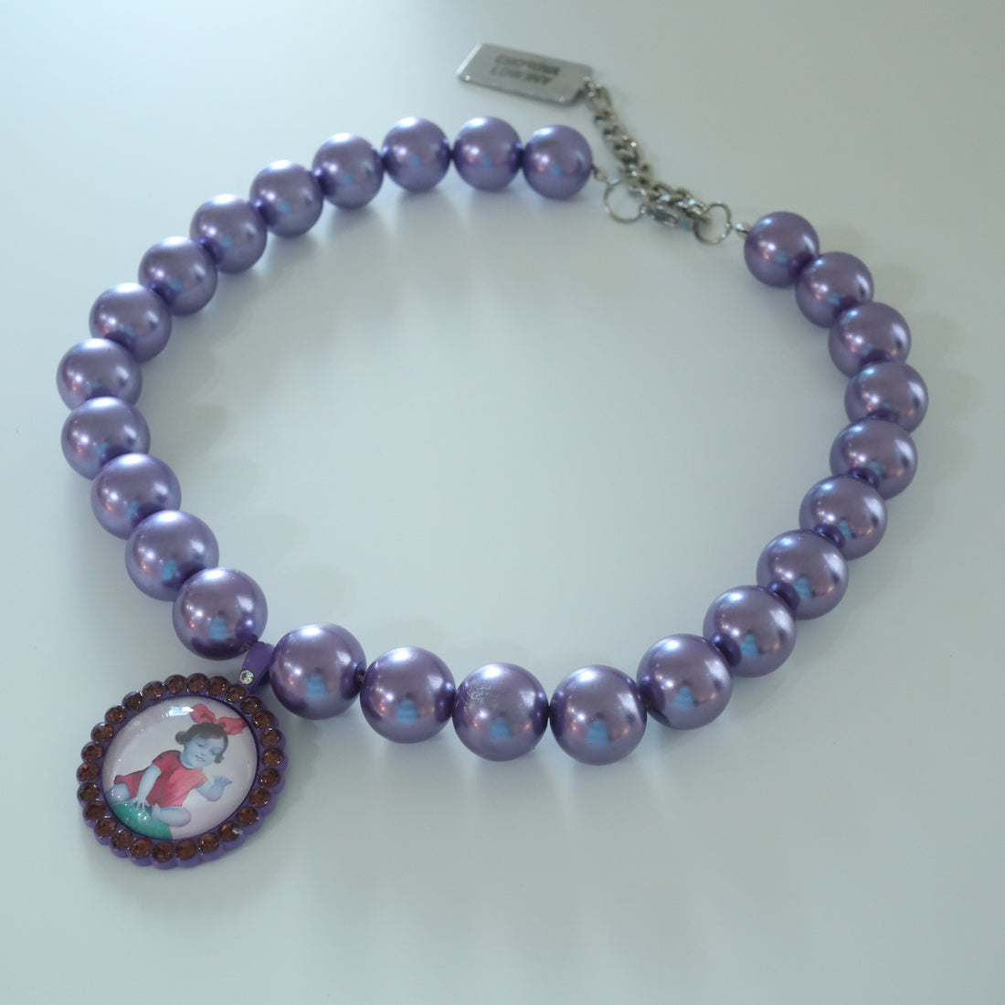 CHOPOVA LOWENA  PURPLE PEARL NECKLACE