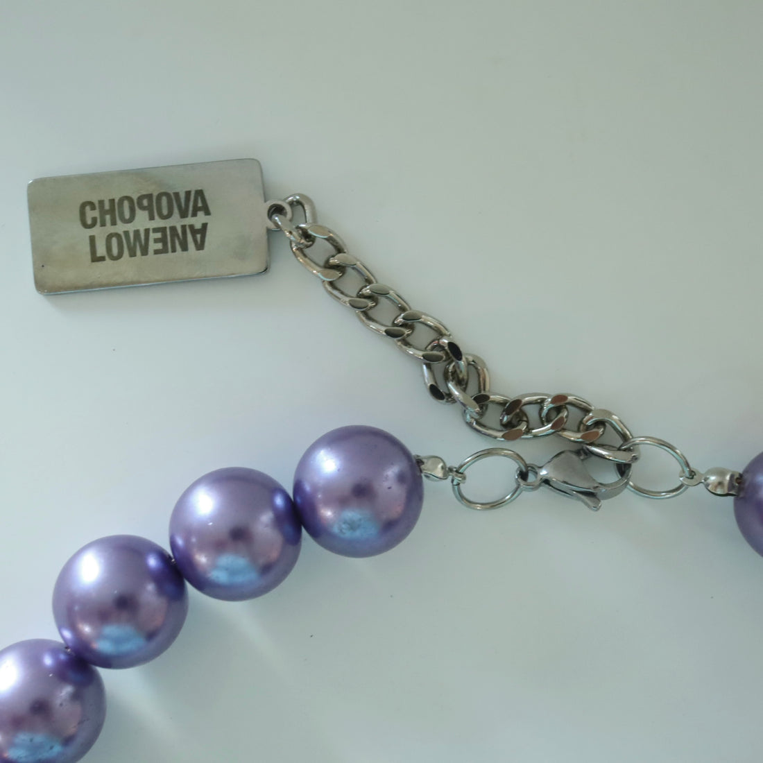 CHOPOVA LOWENA  PURPLE PEARL NECKLACE