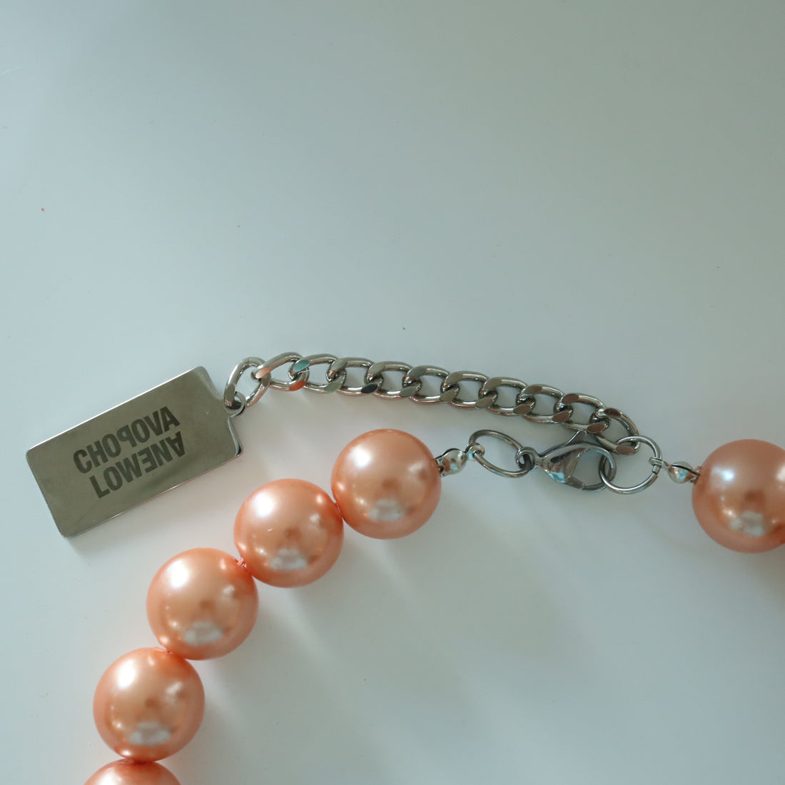 CHOPOVA LOWENA  ORANGE PEARL NECKLACE