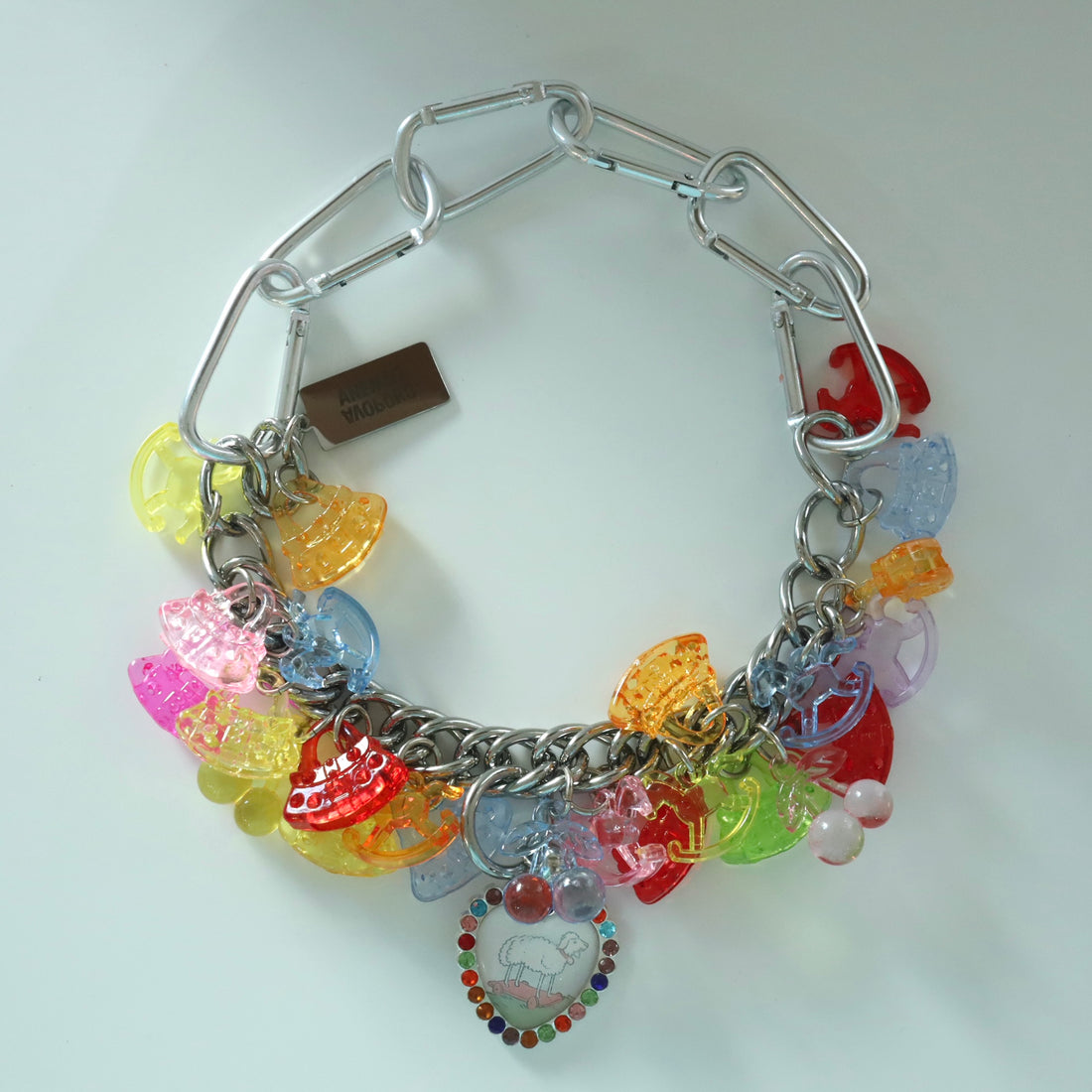 CHOPOVA LOWENA  SHOPAHOLIC CARABINER NECKLACE
