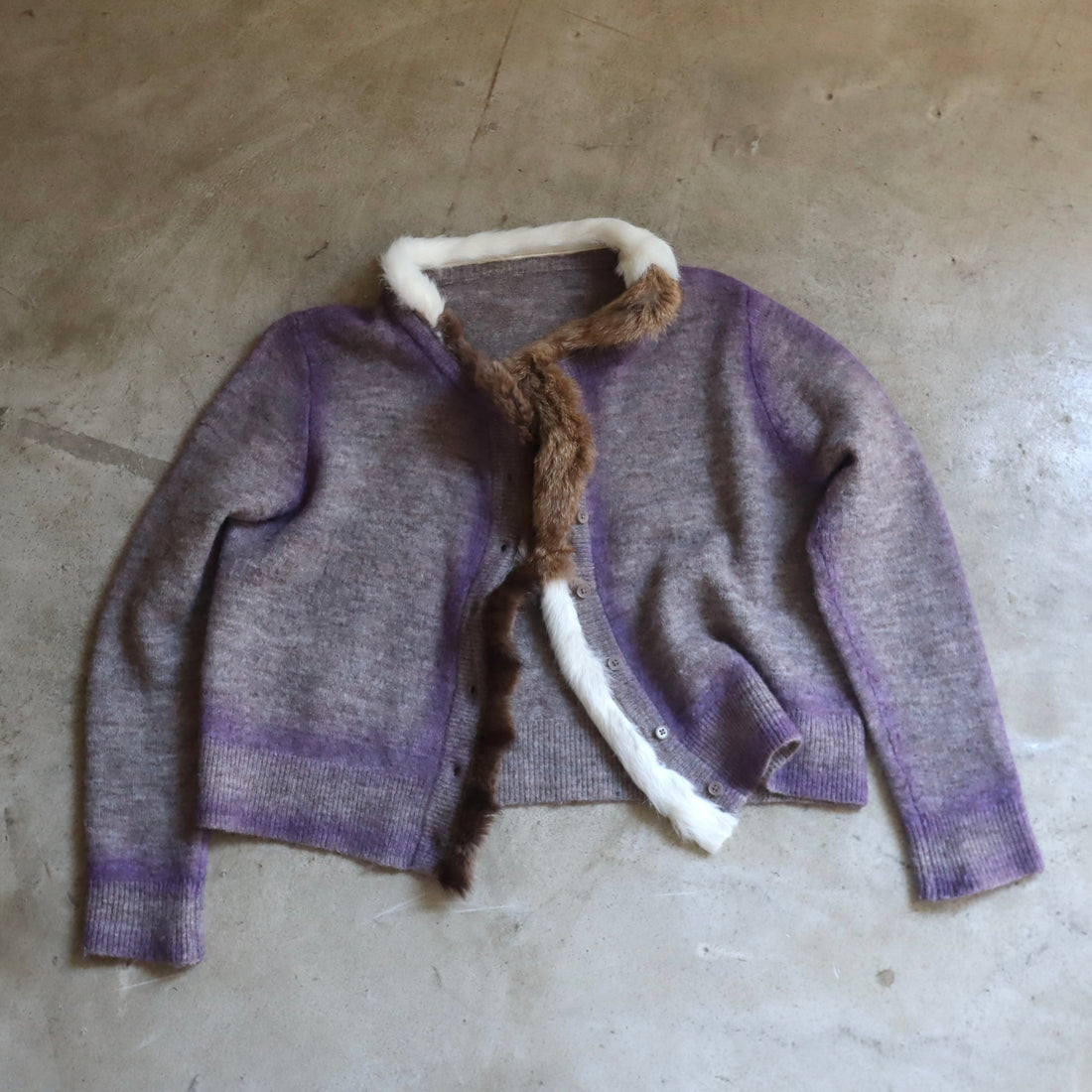 PROTOTYPES  FUR TRIM CARDIGAN