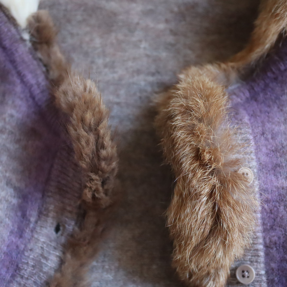 PROTOTYPES  FUR TRIM CARDIGAN