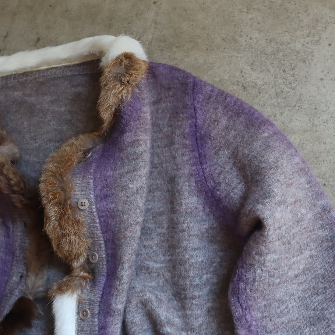 PROTOTYPES  FUR TRIM CARDIGAN