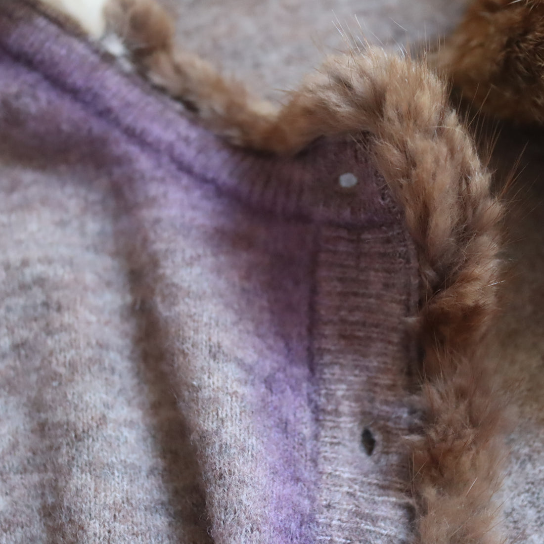 PROTOTYPES  FUR TRIM CARDIGAN