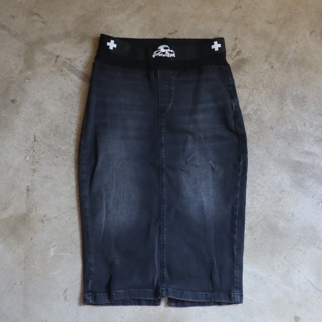 PROTOTYPES  WAISTBAND DENIM PENCIL SKIRT