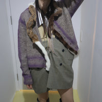 PROTOTYPES  FUR TRIM CARDIGAN
