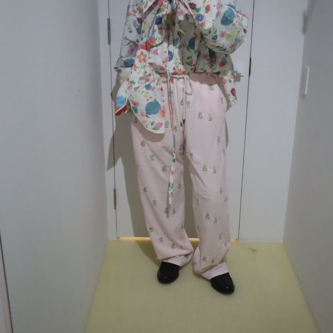 MIKIOSAKABE  EMBROIDE RY FLAT PANTS