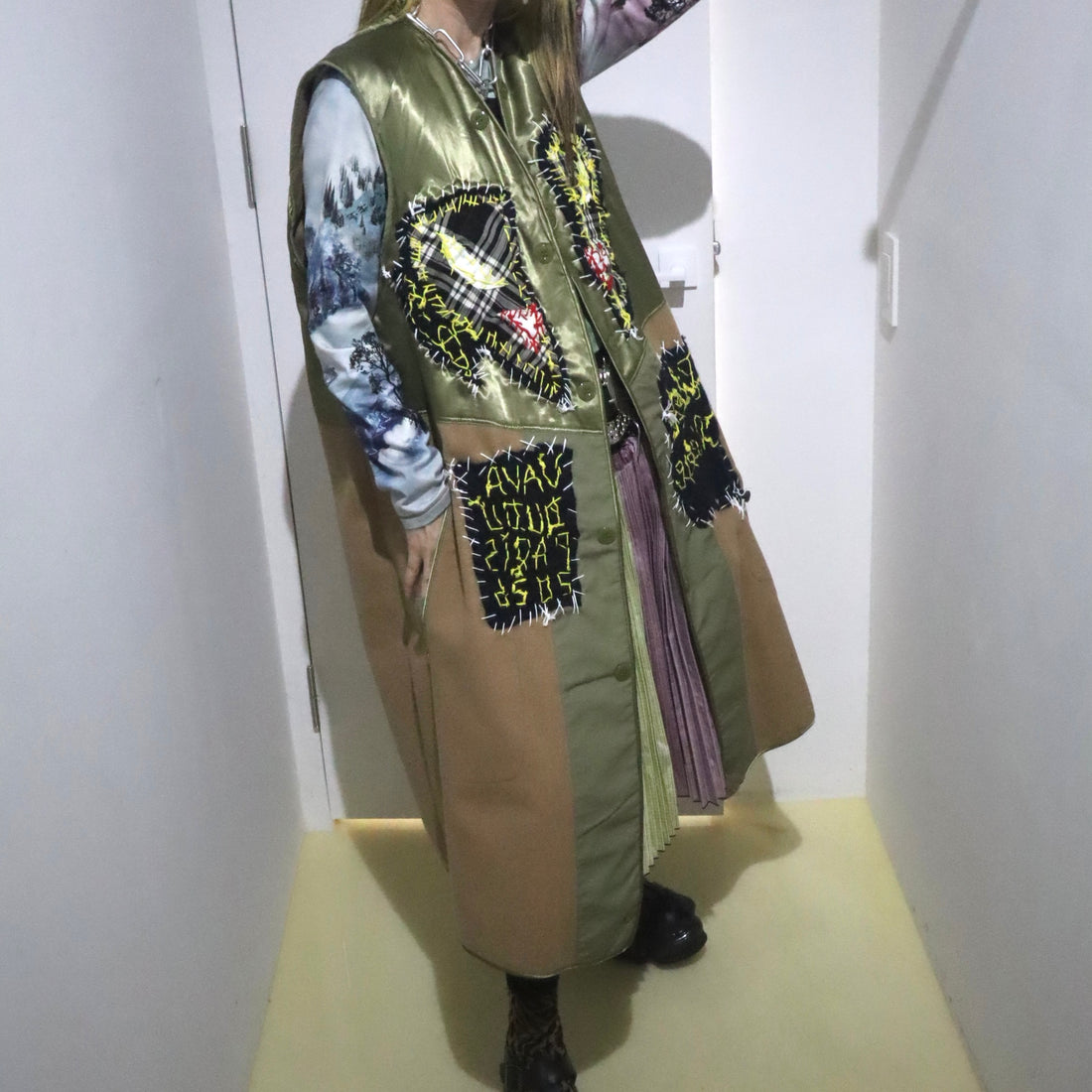 VAVA DUDU  EMBROIDERY LONG VEST