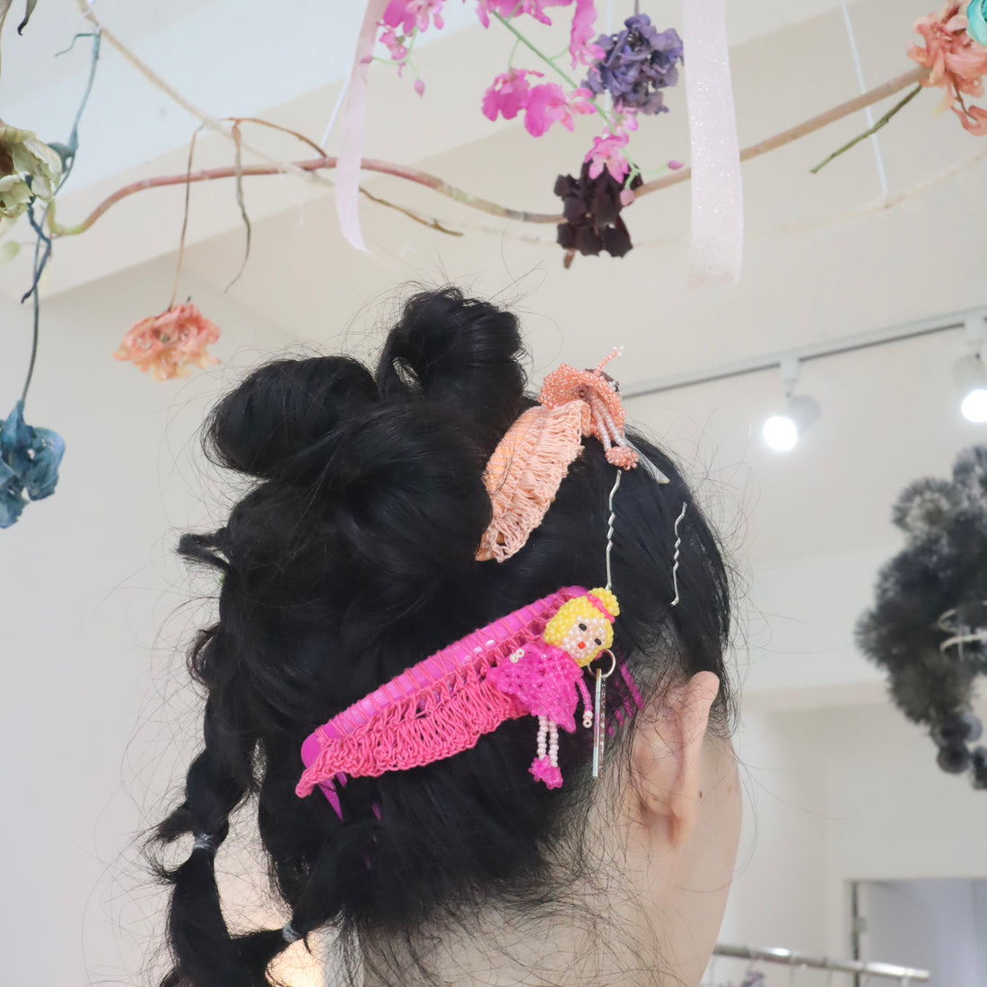 LOU DE BÈTOLY  HAIR COMB PINK
