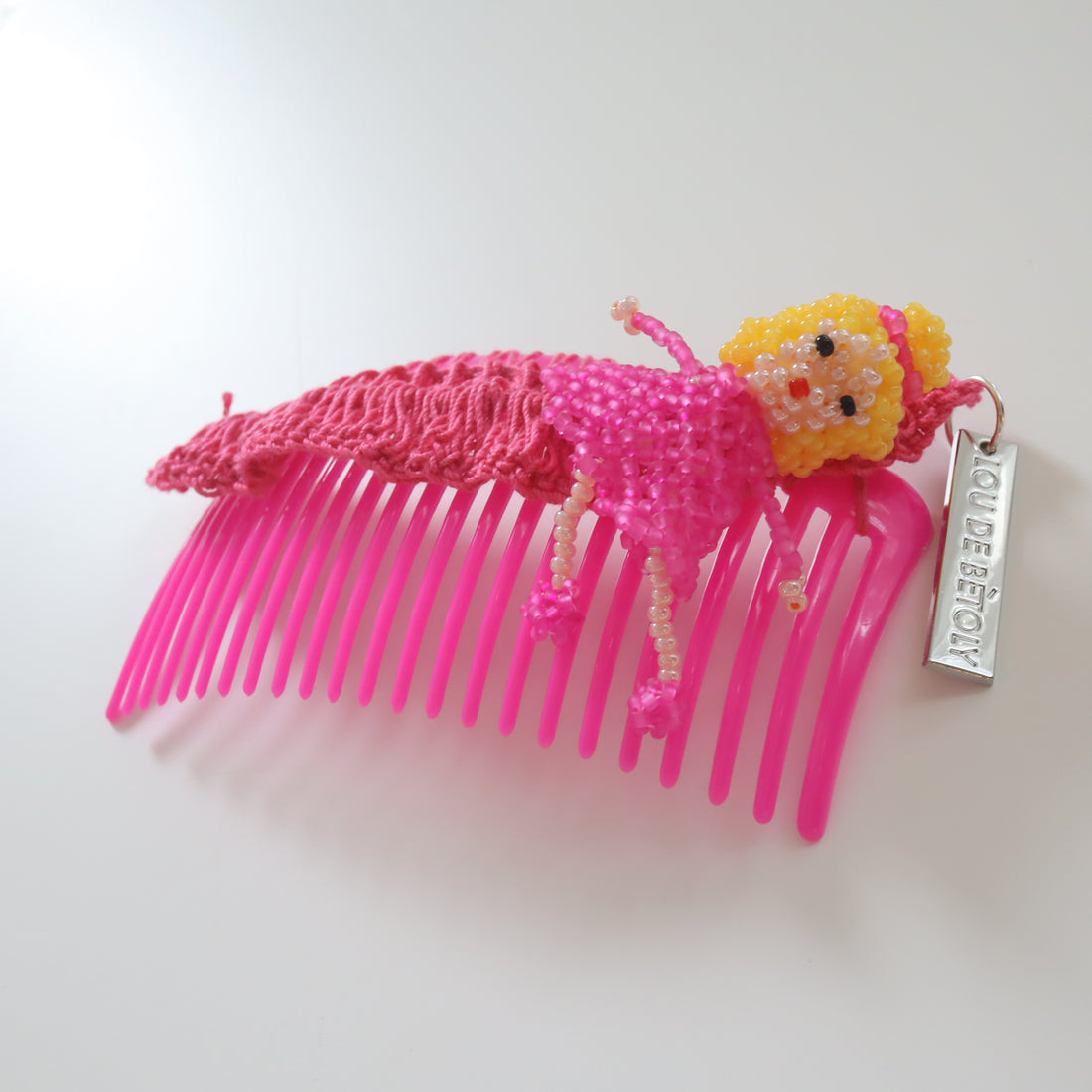 LOU DE BÈTOLY  HAIR COMB PINK