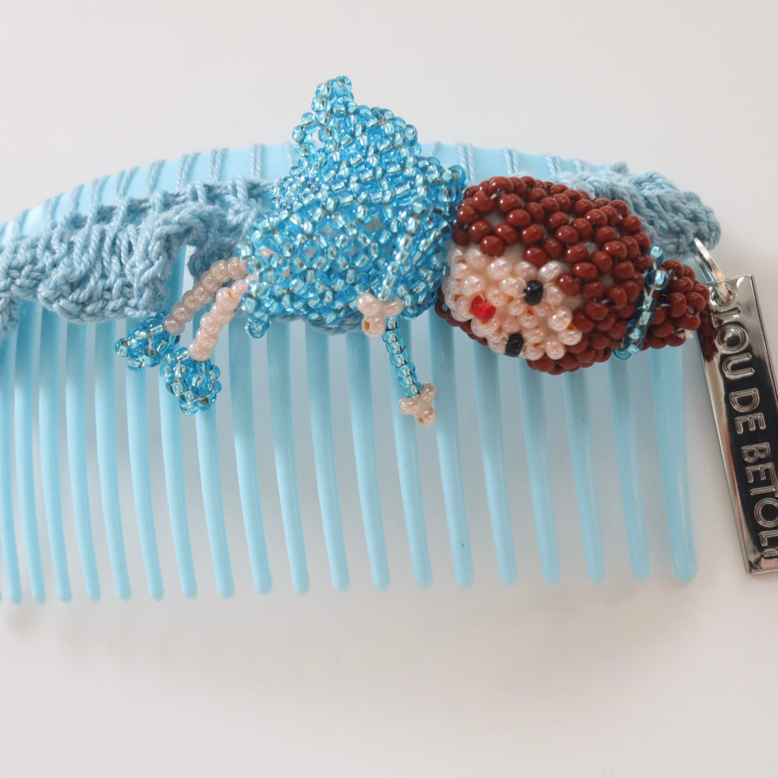LOU DE BÈTOLY  HAIR COMB LIGHT BLUE