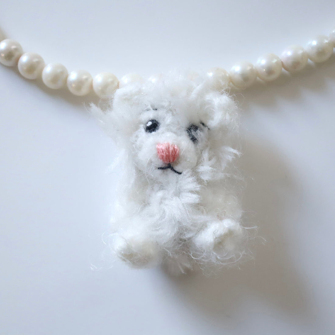 MINITURE FLUFFY BEAR ”WHITE”