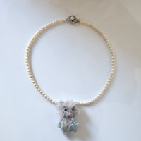 MINITURE FLUFFY BEAR ”LIGHT GRAY”