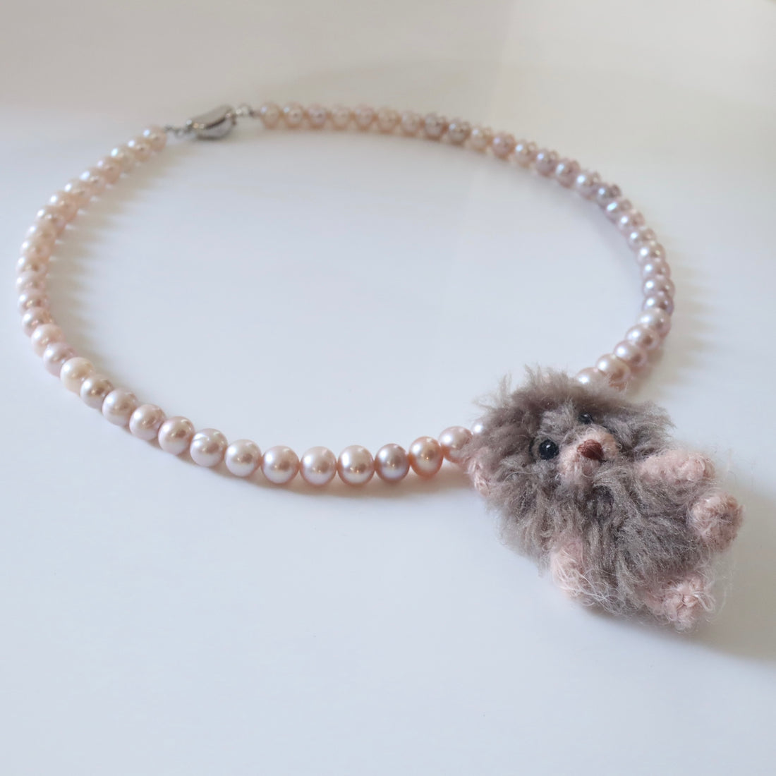 MINITURE FLUFFY BEAR ”BEIGE MIX”