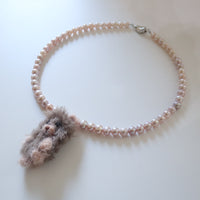 MINITURE FLUFFY BEAR ”BEIGE MIX”