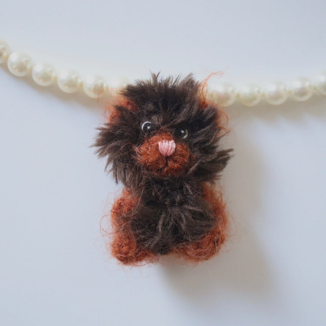 MINITURE FLUFFY BEAR ”BROWN MIX”
