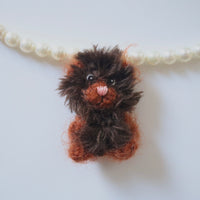 MINITURE FLUFFY BEAR ”BROWN MIX”