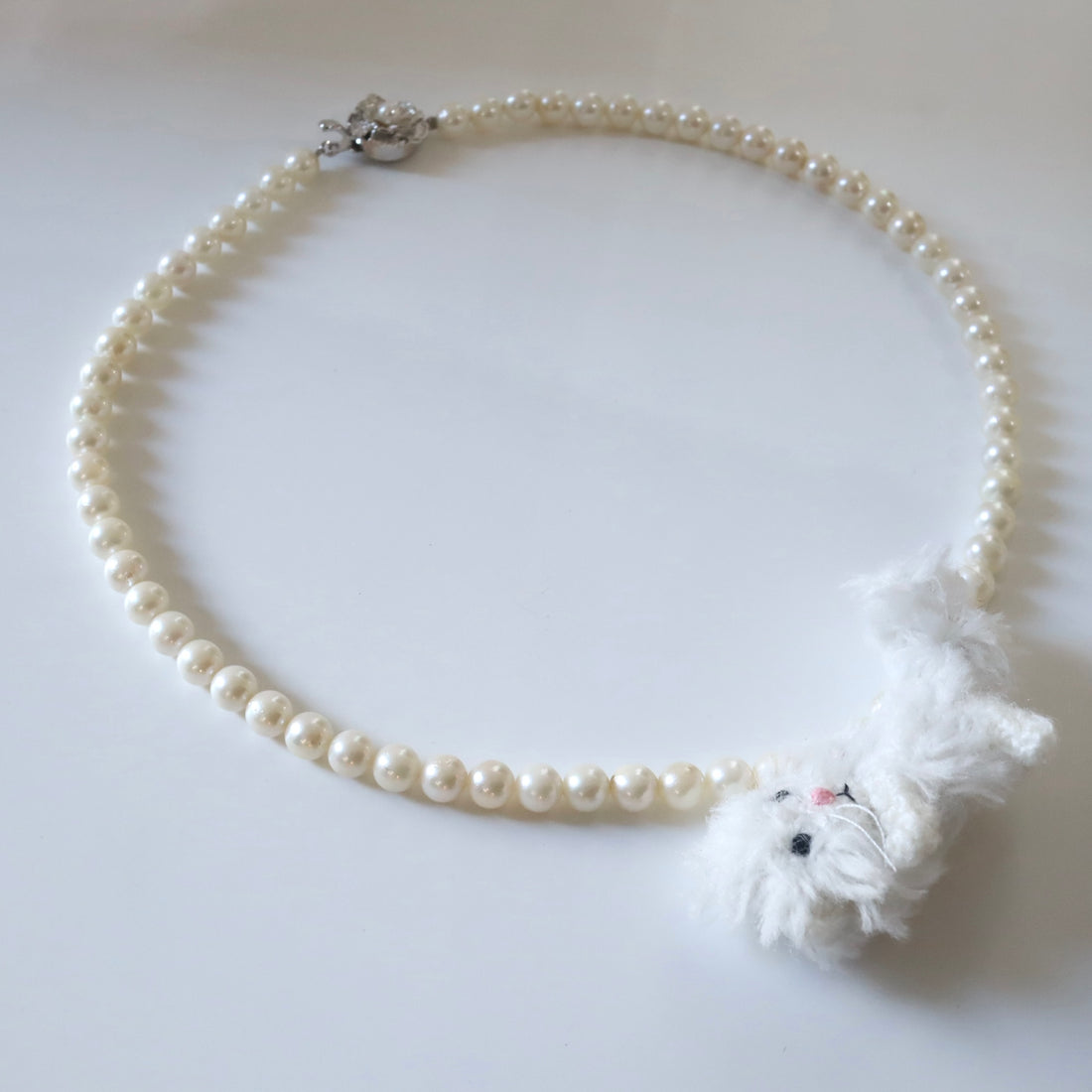 MINITURE FLUFFY CAT ”WHITE”