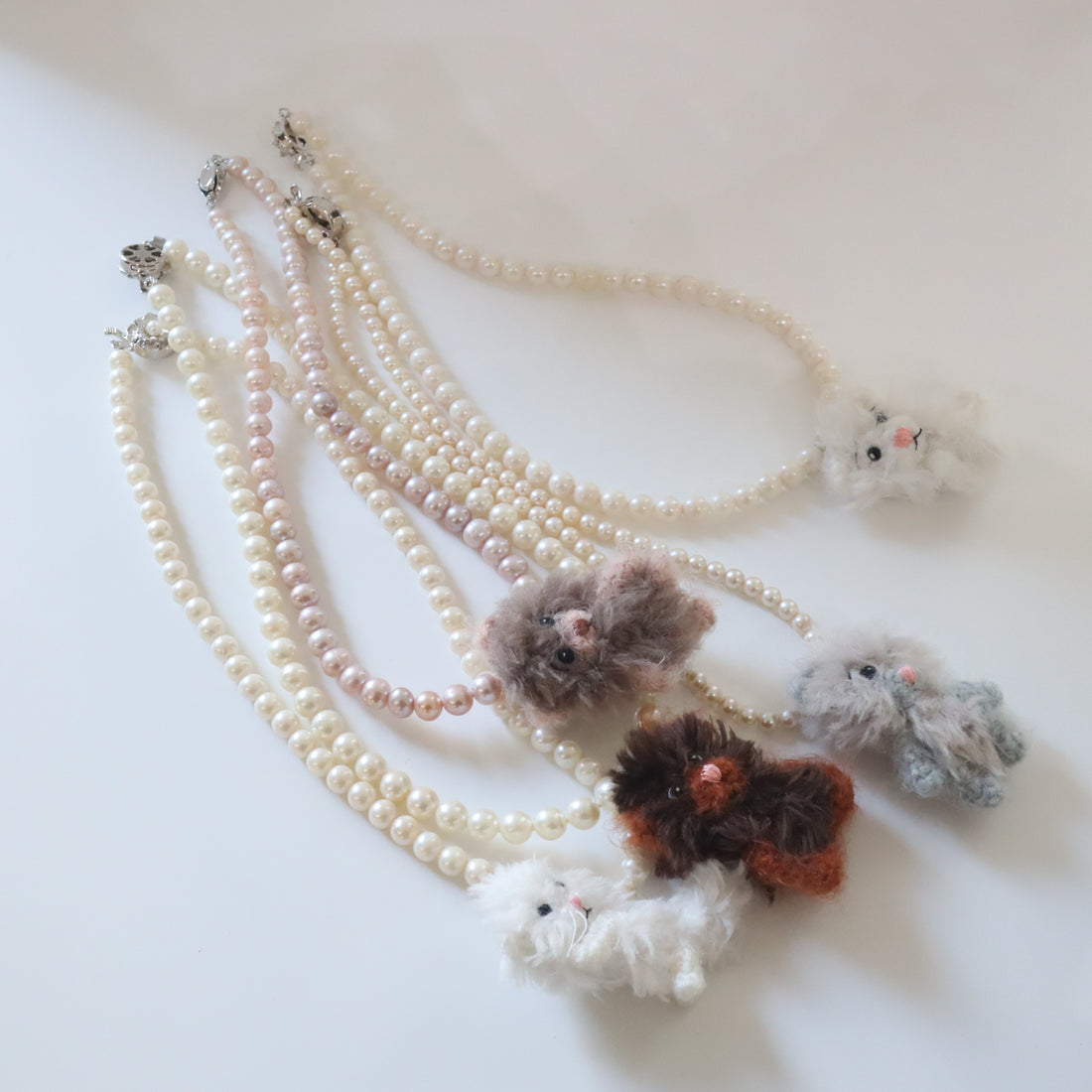 MINITURE FLUFFY BEAR ”BEIGE MIX”