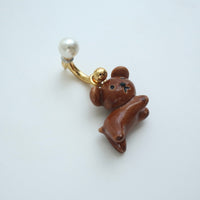 ANDRESGALLARDO  SNUFFY & PEARL SING EARRING