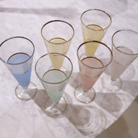 VINTAGE CHAMPANE GLASS 6SETS