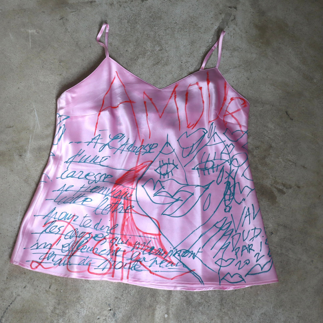 VAVA DUDU  PAINTED SHORT CAMISOLE