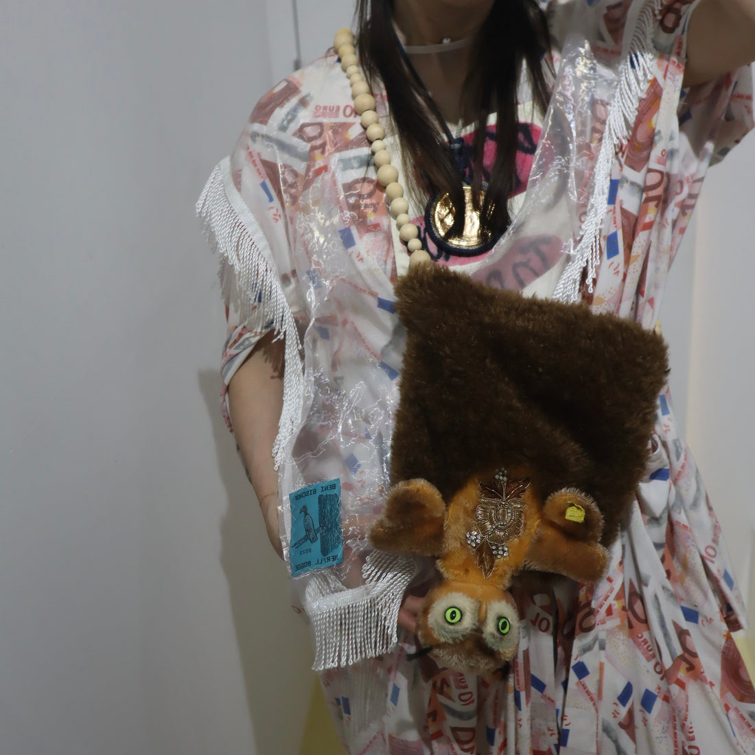 ANIGIG  ANIMAL FLUFFY SHOULDER BAG"OWL”